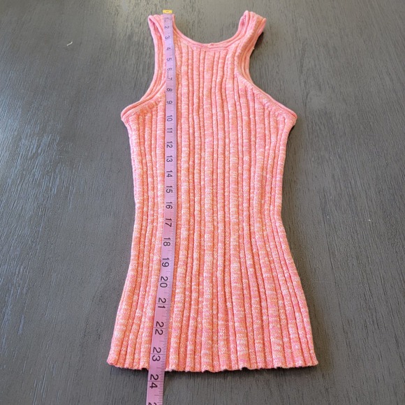 Anthropologie‎ Pink Knit High-Neck Pullover Stretch Tank Top Size Small - Picture 9 of 10